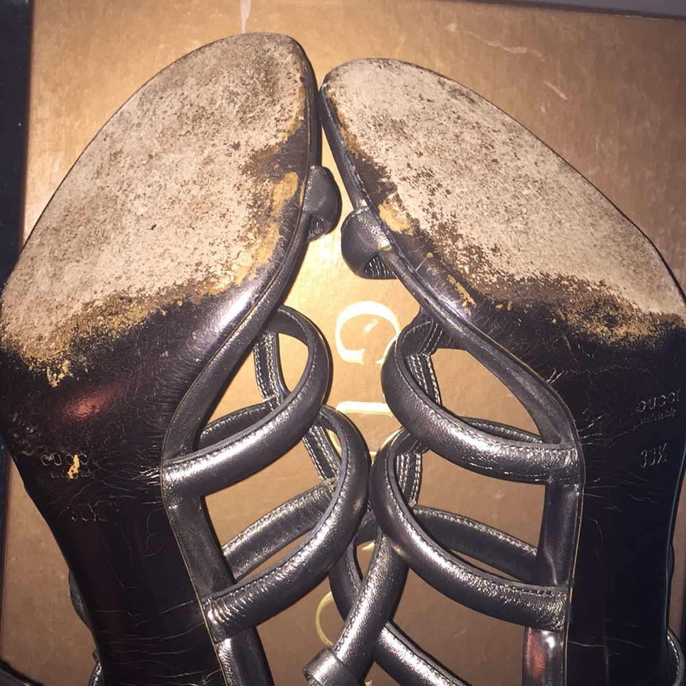 Pewter Gucci Sandals - Picture 4 of 5